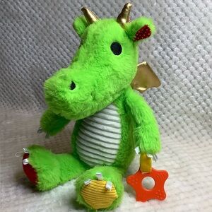 Make Believe Ideas Plush Dragon Sensory Snuggables Stuffed Animal with Chime Toy